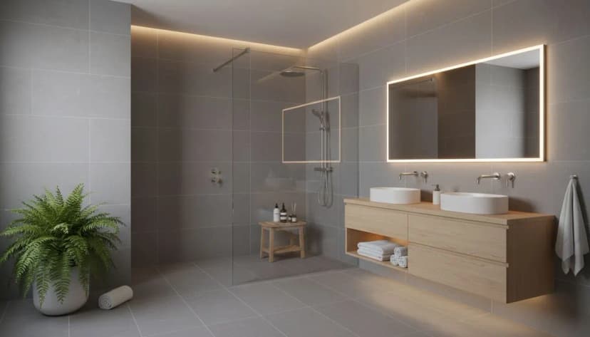 Diseño de baño con IA - baño moderno tipo spa