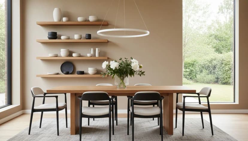 Diseño de comedor con IA - comedor moderno renovado