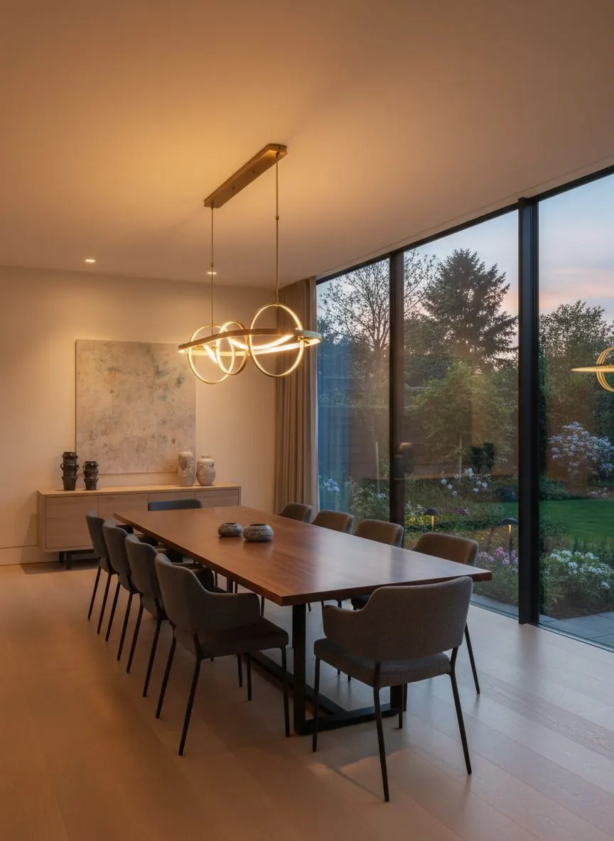 Diseño de comedor con IA - estilo contemporáneo editorial