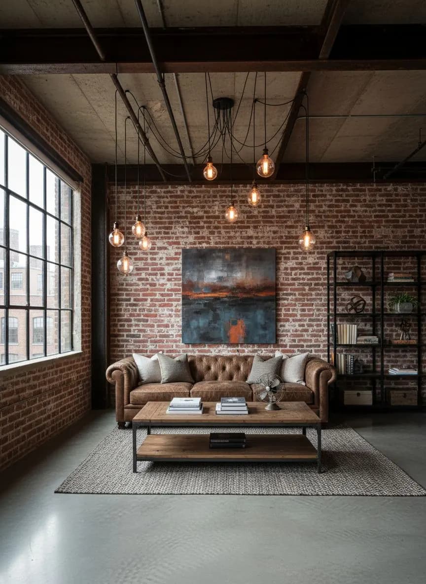 Estilo Industrial - diseño de interiores con IA